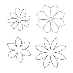 Outstanding Paper Flower Templates Pattern Large Template