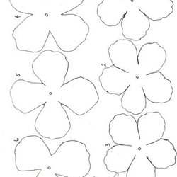 Terrific Best Paper Flower Template Printable Ideas On Templates Flowers Patterns Roses Felt Blank Rose Petal