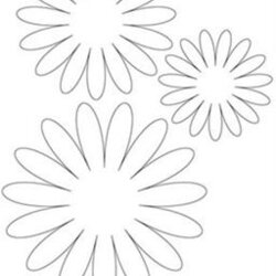 Smashing Paper Flower Templates Template Flowers Printable Wafer Patterns Daisy Cut Felt Crafts Para Pattern