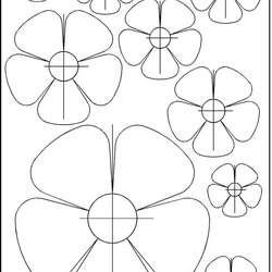Eminent Flower Paper Template Applique