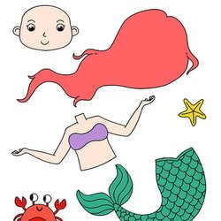 Mermaid Template Printable