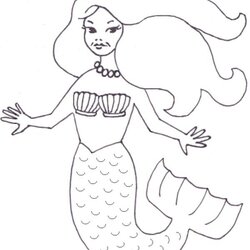 Cool Mermaid Template Free Outline Templates Info Little Kids Ursula Stencil Crafts Body Coloring Quotes Cut