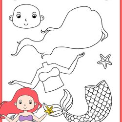 Eminent Cut Out Mermaid Template Printable Templates