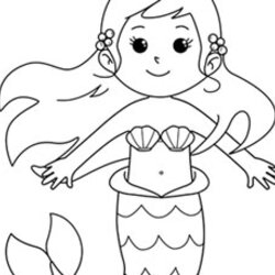 Fantastic Mermaid Template Large Free