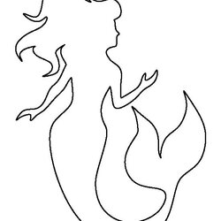 Legit Mermaid Pattern Use The Printable Outline For Crafts Creating Template Print Stencils Tail Templates
