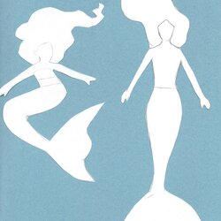 Very Good The Trial And Errors Of Foil Mermaids Mermaid Template Outline Stencils Colored Sorry Way Its Only