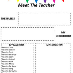 Tremendous Meet The Teacher Template By Organized Preschool Subject Original