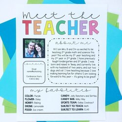 Brilliant Free Editable Meet The Teacher Template Freebie Handout