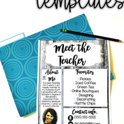 Editable Meet The Teacher Templates Template