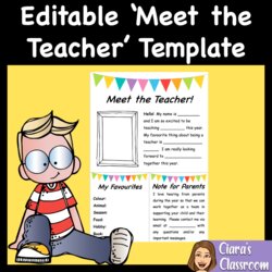 Legit Editable Meet The Teacher Template Mash