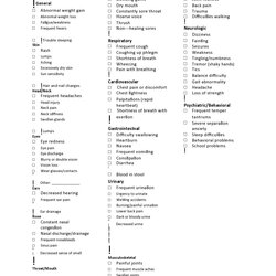 Great Free Review Of Systems Templates Checklist Template