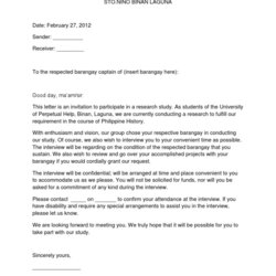 Sterling Invitation Letter