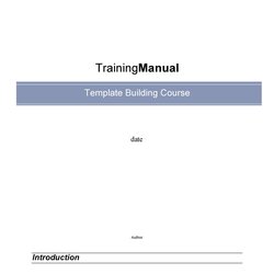 High Quality Training Manual Free Templates Examples In Ms Word Template Kb