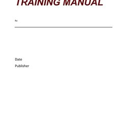 Worthy Training Manual Free Templates Examples In Ms Word Template