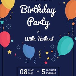 Party Invitation Templates Design Free Download Template Elegant Birthday