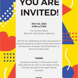 Matchless Free Email Party Invitation Template In Ms Word Publisher Illustrator Potluck Templates Gala