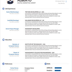 Fantastic Free Modern Resume Templates Minimalist Simple Clean Design Vitae Resumes Doc Fascinating Microsoft