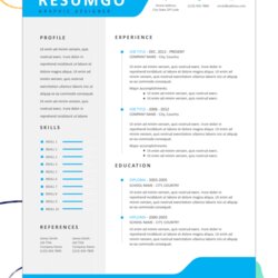Excellent Resume Template Ms Word Free Templates