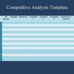 Outstanding Competitive Analysis Templates Great Examples Excel Word Template