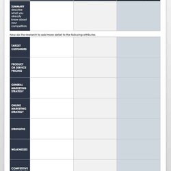 Competitive Analysis Template Professional Word Templates Small Business