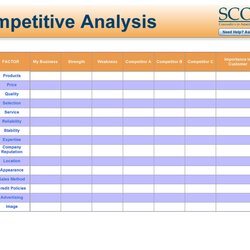 Capital Competitive Analysis Templates Great Examples Excel Word Template