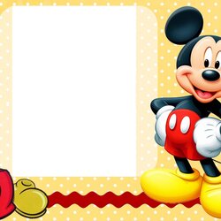 Terrific Free Mickey Mouse Template Download Birthday Invitation Invitations Library Clubhouse