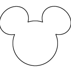 Magnificent Mickey Mouse Template Crafty Ideas Head Disney Shirts Minnie Ears Printable Stencil Templates