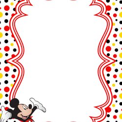 Tremendous Free Printable Blank Mickey Mouse Invitations