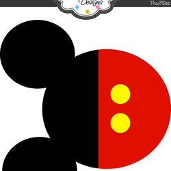 Supreme Mickey Mouse Free Printable Birthday Template Banner Party Happy Cut Head Silhouette Minnie