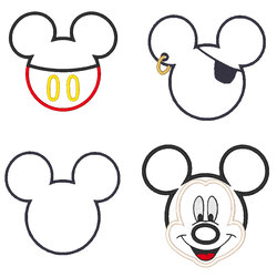 Outline Of Mickey Mouse Minnie Templates