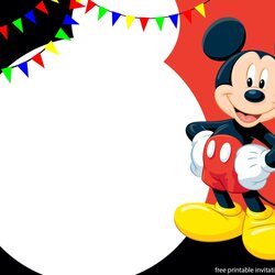 Preeminent Free Printable Mickey Mouse Stationery Templates