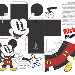 Swell Best Mickey Mouse Printable Box Templates For Free At Template Paper Boxes