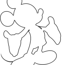Champion Mickey Mouse Template Outline Cutouts Version Micky Os