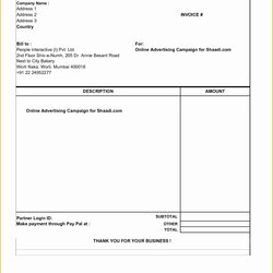 Free Invoice Template Word Of Simple Contractor