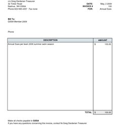 Peerless Plain Invoice Template Basic Excel Simple Word Printable Blank Example Invoices Microsoft Format