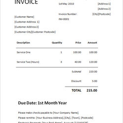 Invoice Template Word Free Download Example Microsoft Templates Excel Office Open Sample