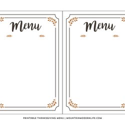 Legit Free Printable Menu Template Restaurant Thanksgiving Word Vector