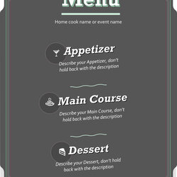 Free Simple Menu Templates For Restaurants Cafes And Parties Template Restaurant