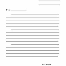 The Highest Standard Best Printable Blank Template Friendly Letter For Free At Writing