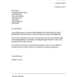 Admirable Formal Letter Template Cambridge Fake Therapist Smith John Upcoming