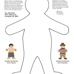 Flat Stanley Free Printable Templates Template