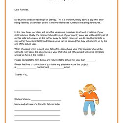 Sterling Flat Stanley Templates Letter Examples Template Format Recipient Formal Name Kb