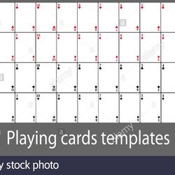 Playing Cards Template Card Info Word Through Information Set