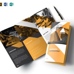 Fold Business Brochure Design Template In Word Publisher Templates Brochures Printable Print Vector