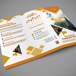 Modern Fold Brochure Design Free Template Flat Scaled
