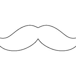 Magnificent Printable Mustache Template Templates Pattern Outline Stencils Crafts Patterns Moustache Stencil