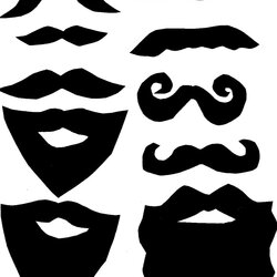 Swell Paper Mustache Template Images Moustache Mustaches Beards For Class