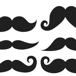 The Highest Quality Printable Mustache Large Template Outline