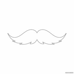 Exceptional Browse Our Template Printable Category Mustache Outline Image Free