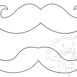 Out Of This World Mustache Moustache Template Printable Sketch Coloring Page